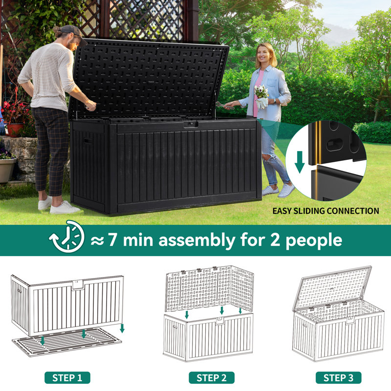 YITAHOME YITA 260 Gallons Gallon Water Resistant Resin Lockable Deck